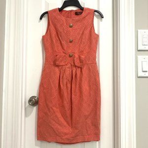 Eliza J Coral Dress with Bow Waist